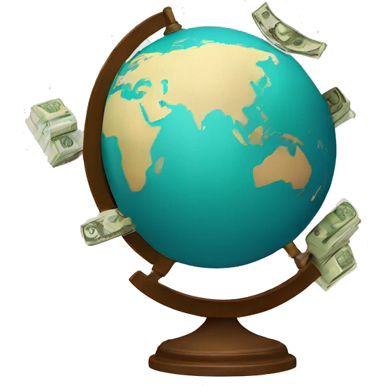 globe with money emoji