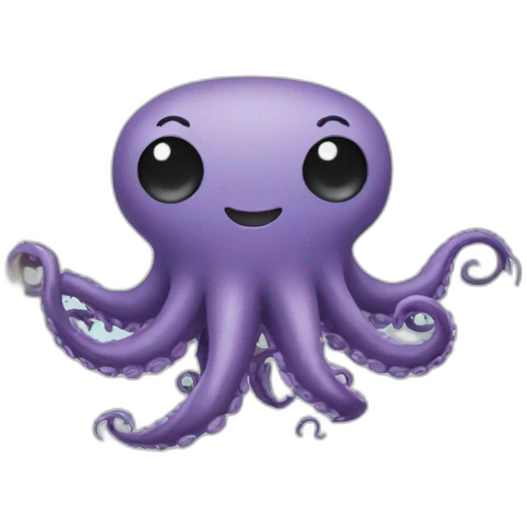 cute kraken hanging a white flag emoji