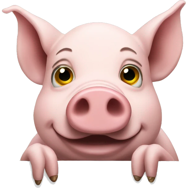 pig holding sign that says litp liar emoji