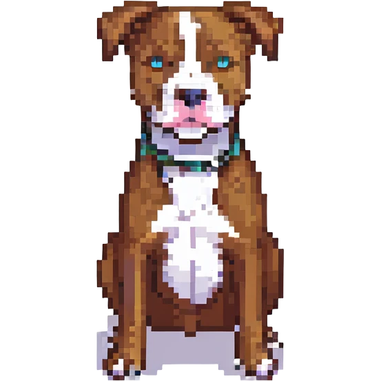 pixel art pitbull dog emoji