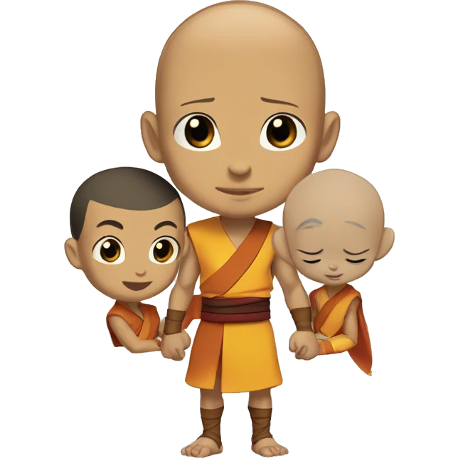 adult aang from avatar last airbender with young aang emoji