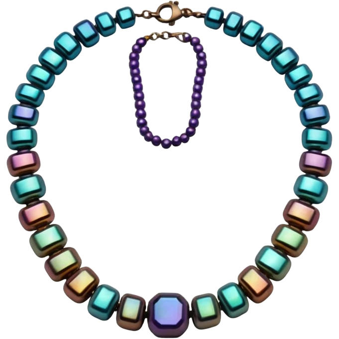 multicolored necklace emoji