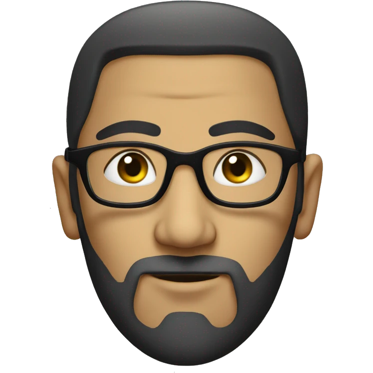 egyptian ruler with glasses, thin hair and a goatee on his chin only emoji