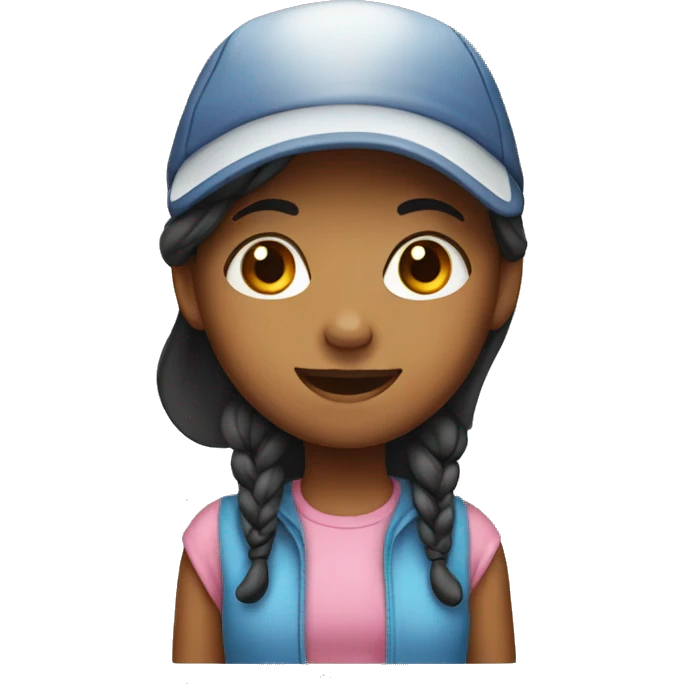 girl wearing cap emoji