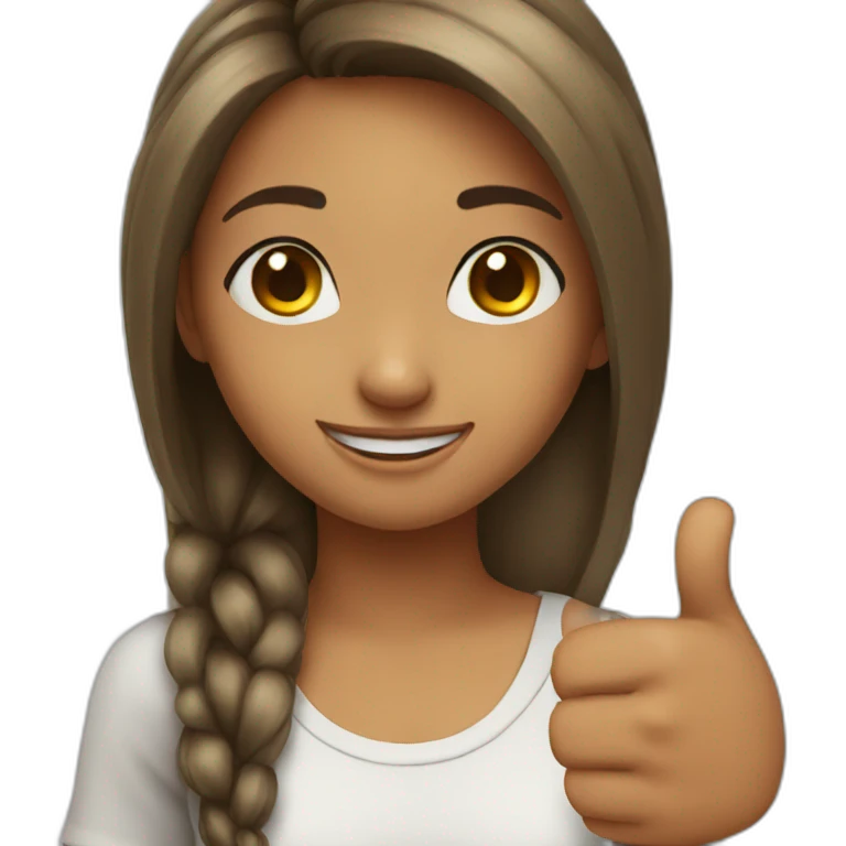 girl thumb up emoji