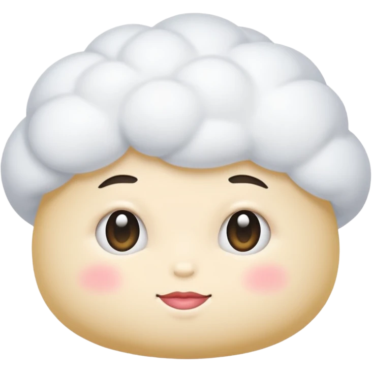 withe cosmetic puff emoji