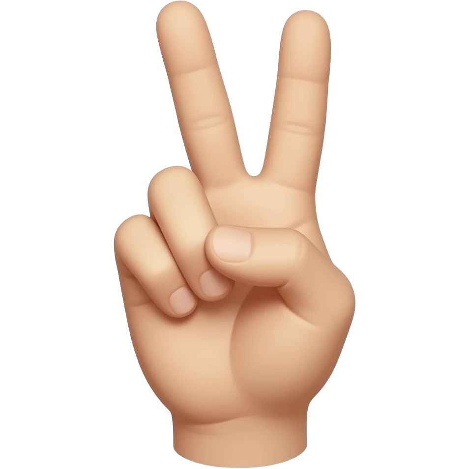 Peace ✌️ but with the thumb out emoji
