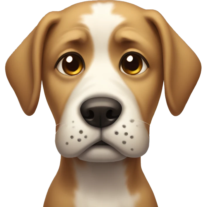 A very sad dog emoji