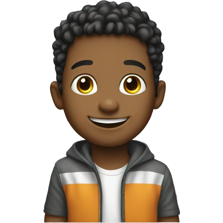 smiling boy detailing cars emoji