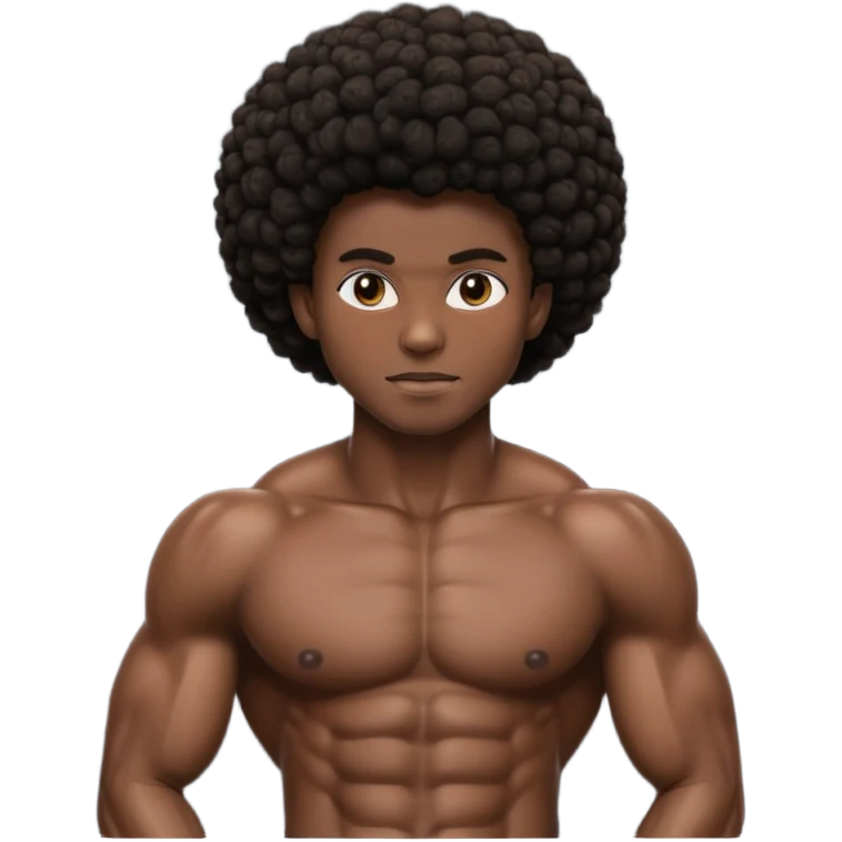 black model + body + afro emoji