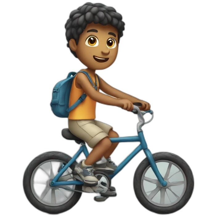 Boy riding a bicycle emoji