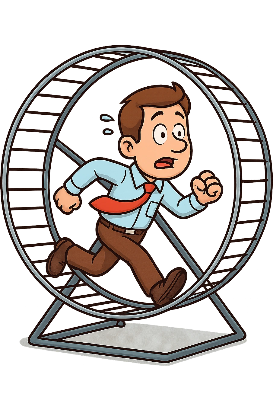 Uomo che corre dentro la ruota del criceto emoji