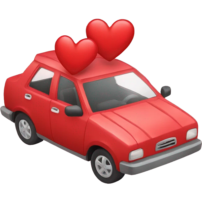 Coche lleno de corazones emoji