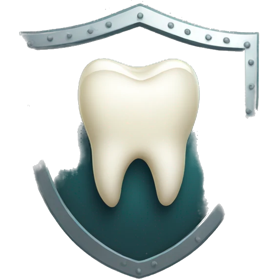 tooth behind shield emoji