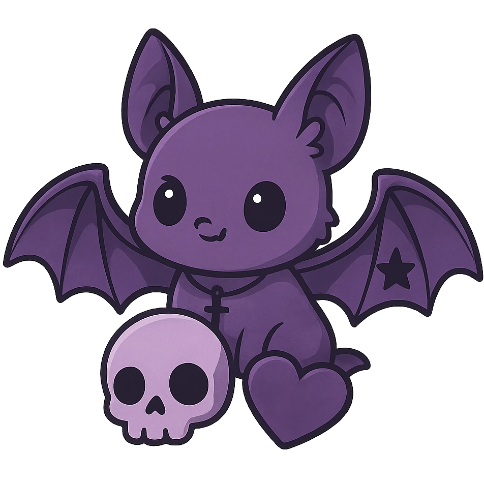 Purple goth object emoji