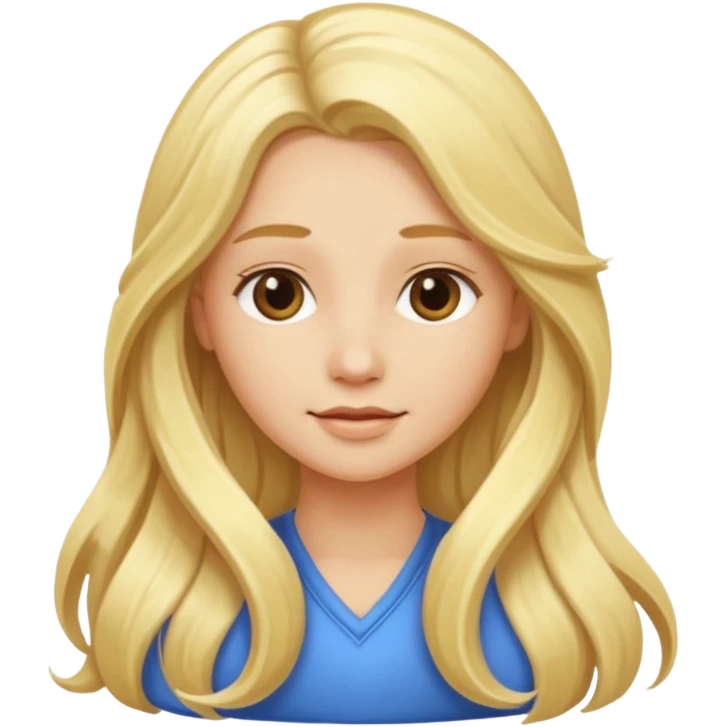 Blonde girl with long hair emoji