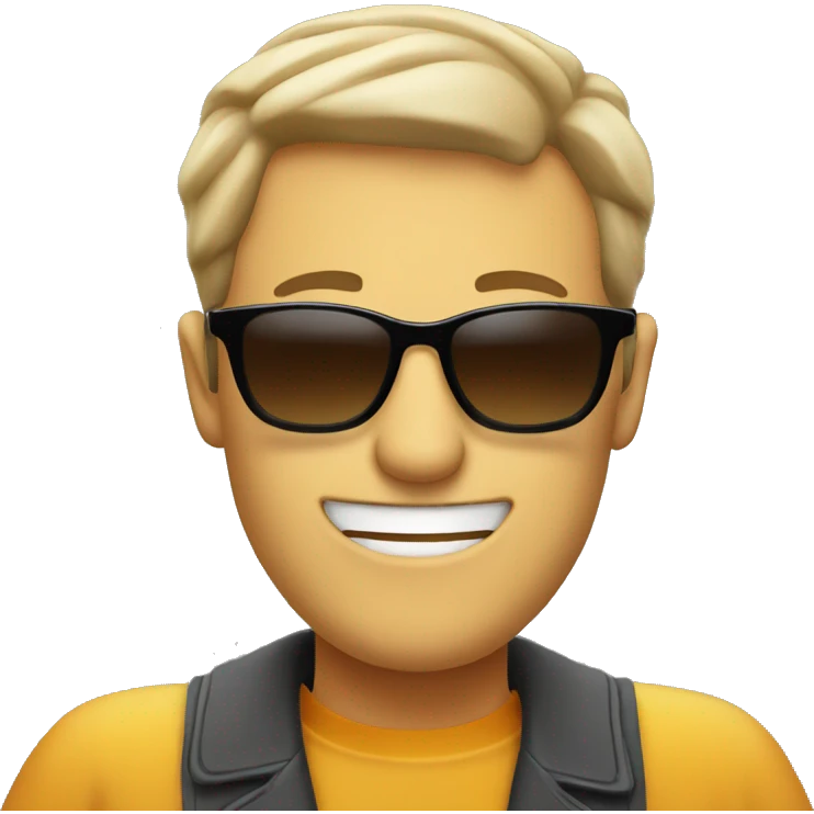 a man drinking coffee giving thumbs up wearing sunglasses emoji