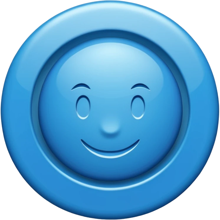 Un rond bleu avec le logo validé  emoji