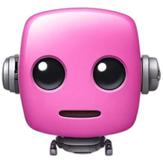 Pink cute robot emoji