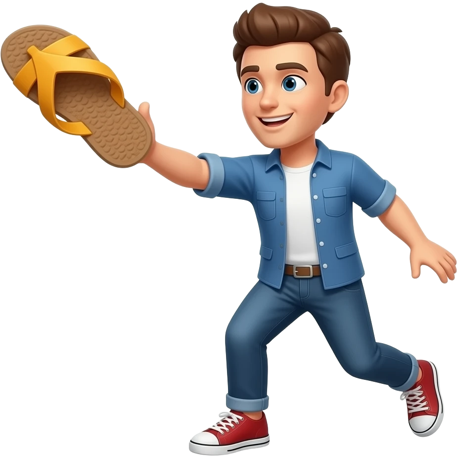 throw a sandal at someone emoji