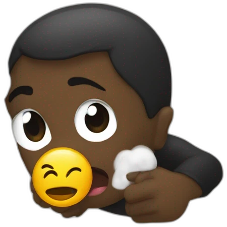 Meme de negro tocandose la frente con un dedo (persona que piensa) emoji