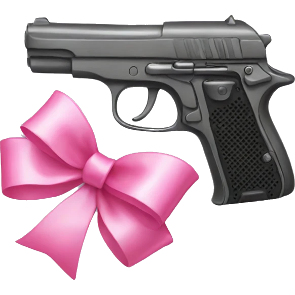 gun with pink bow emoji