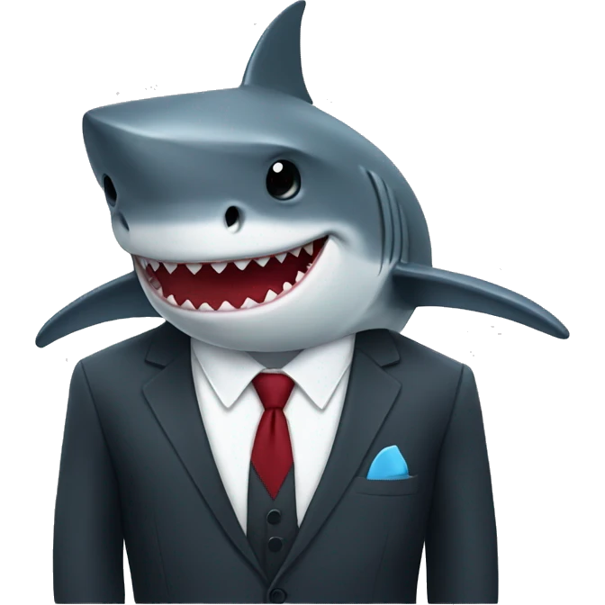shark with a suit emoji