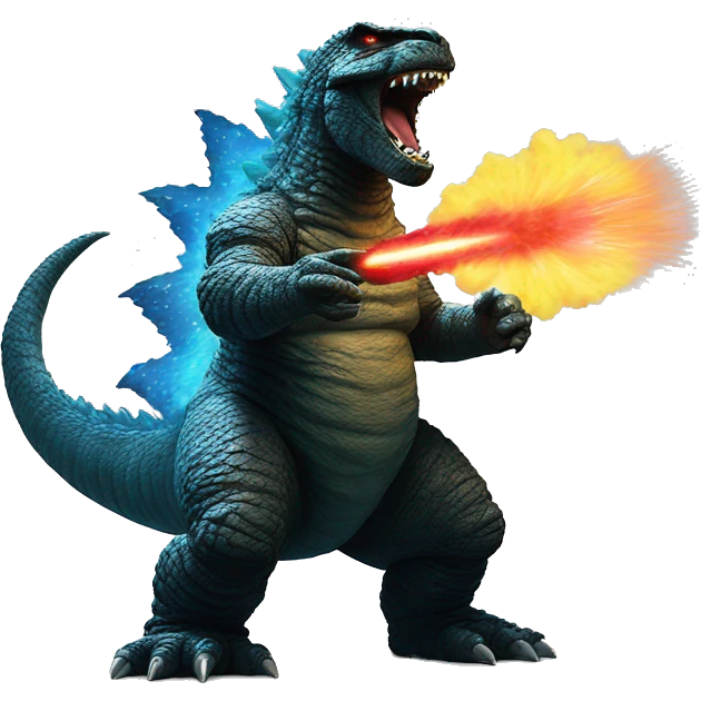 GODZILLA shoots lasers from mouth emoji