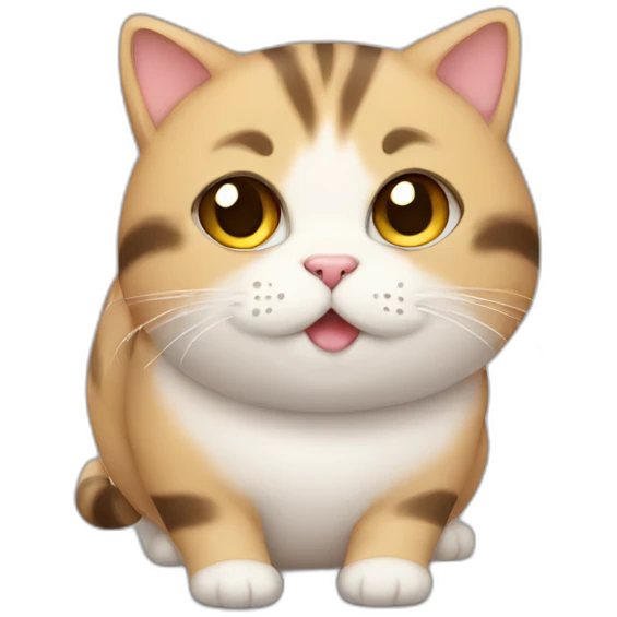 cute cat chubby emoji