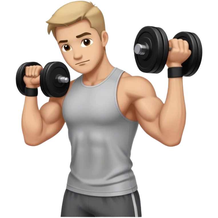 man weighted wrist curl emoji