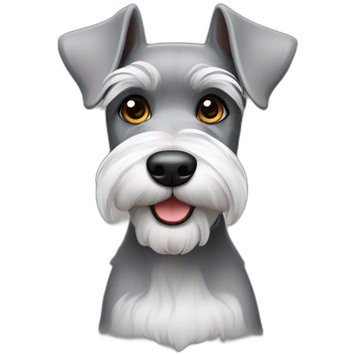 Gray mini schnauzer emoji