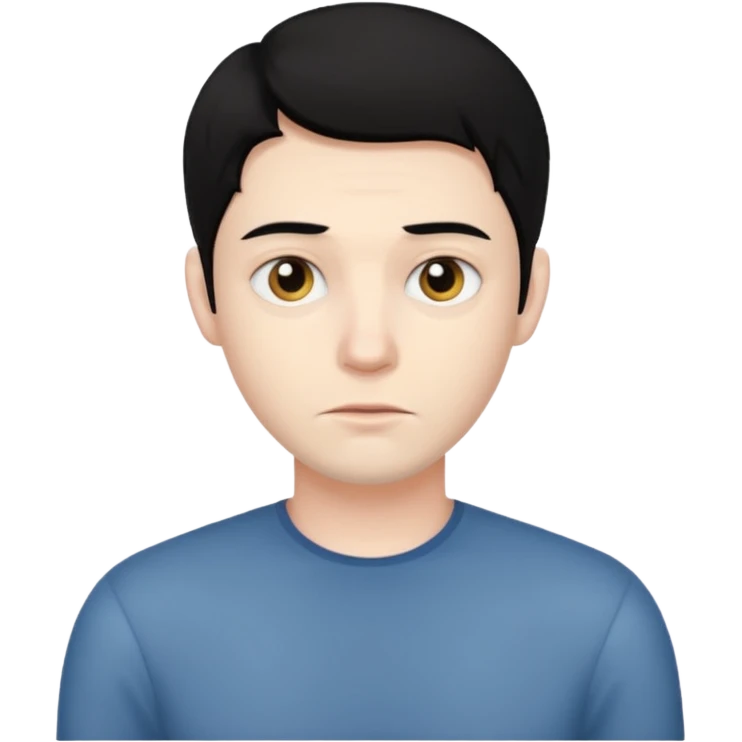 black haired ugly man emoji