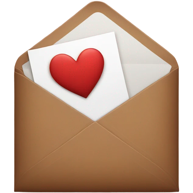 brown valentine’s day envelope emoji