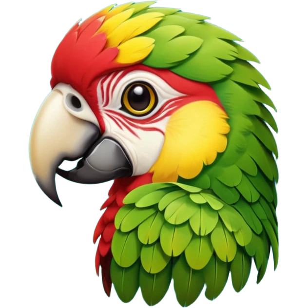 Parrort with face art  emoji
