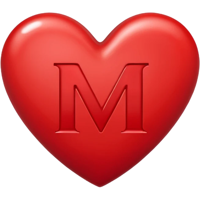 the letters M + V, in a heart  emoji