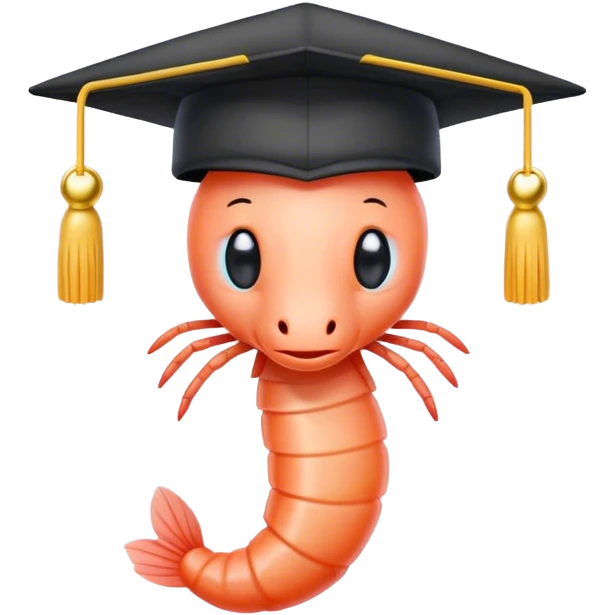shrimp with phd hat emoji