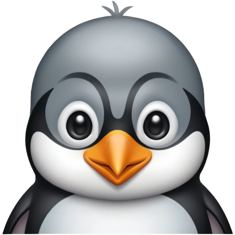 Pinguino maquillada con pestañas emoji