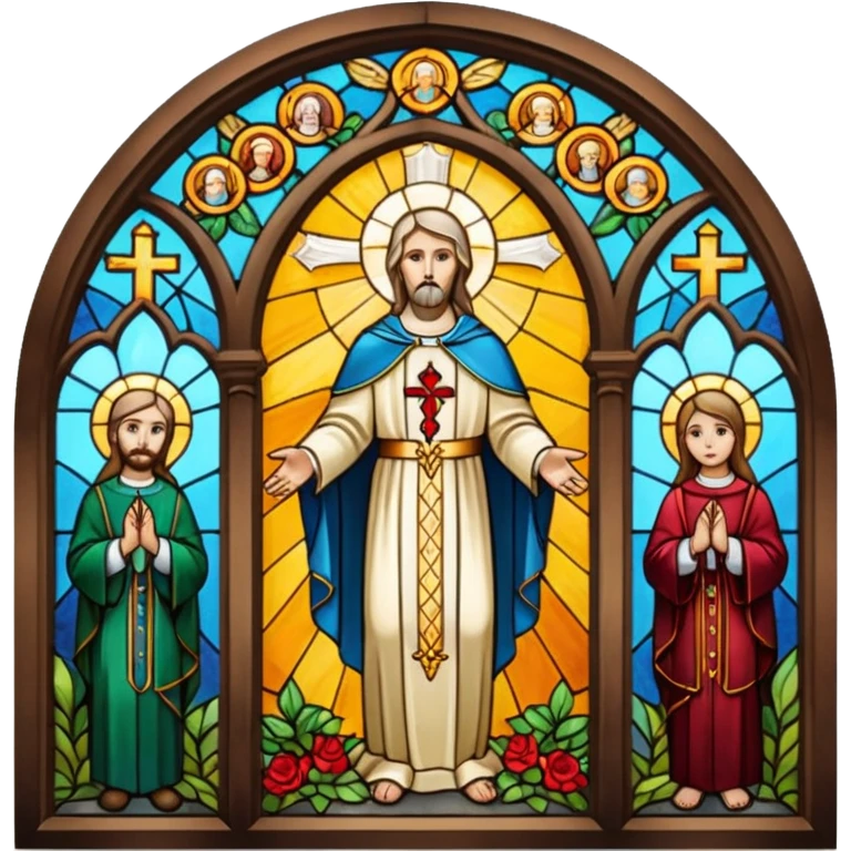 Catholic church colourful window  emoji