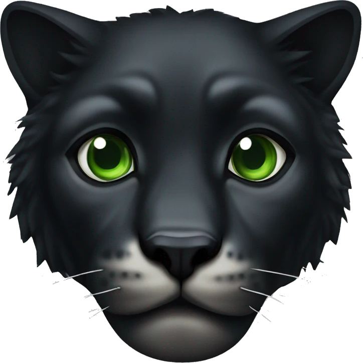 Animal pantera negra con ojos verdes emoji