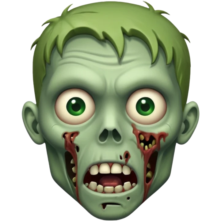 suprised zombie emoji