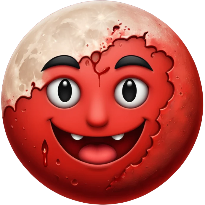 Half bloody moon  emoji