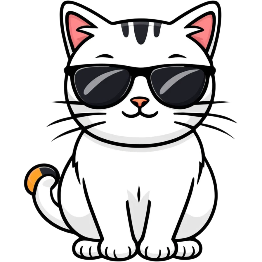 Cat with sunglasses emoji