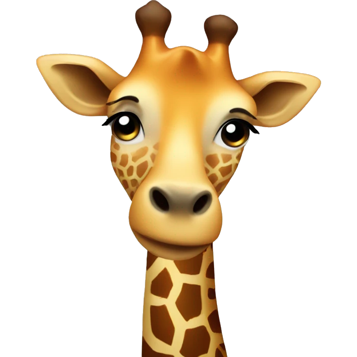 giraffe with massage emoji