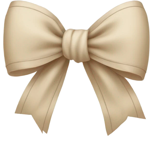 beige bow  emoji