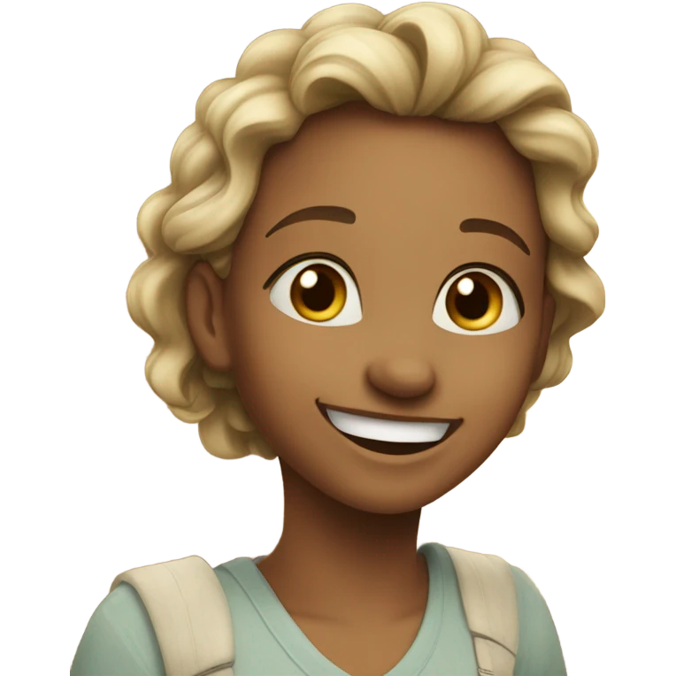 happy girl in home emoji