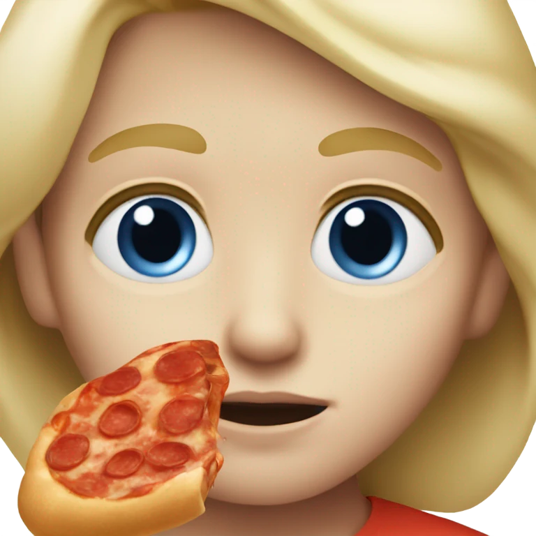 tiny blonde boy with blue eyes and a pepperoni nose  emoji