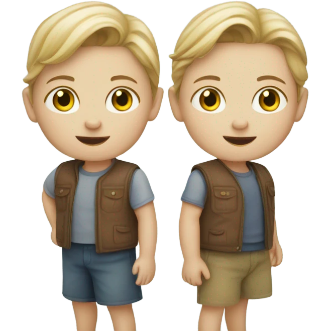 twins in Copenhagen - caucasian race emoji