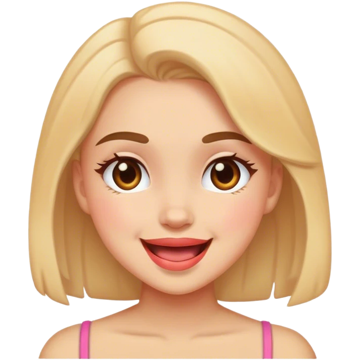 girl blushing happy emoji