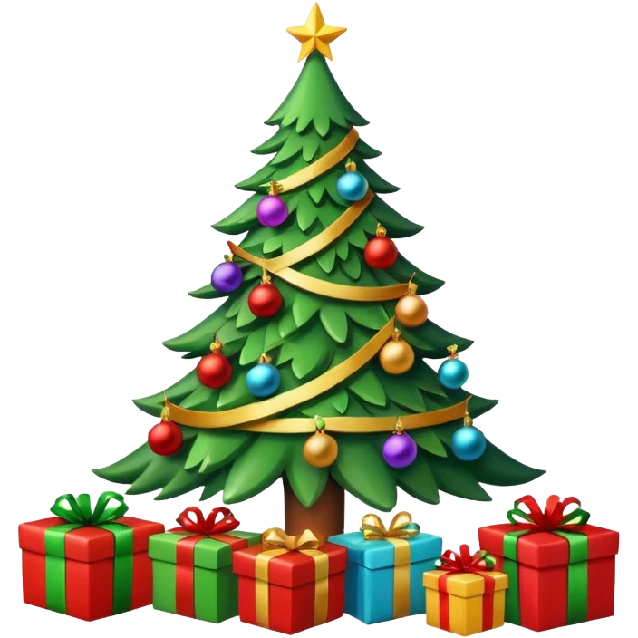 елка с подарками  emoji