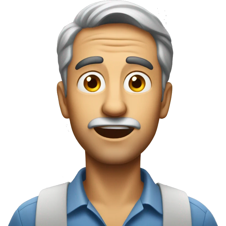 Italian man have a surprised  emoji